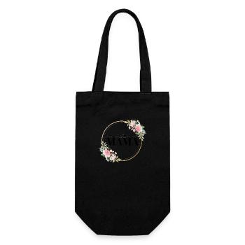 Beste Mama - Geschenkidee - Geschenkbeutel für Flaschen - Schwarz - Vorne