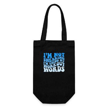 I'm Not Swearing I'm Using My Workout Words - Geschenkbeutel für Flaschen - Schwarz - Vorne