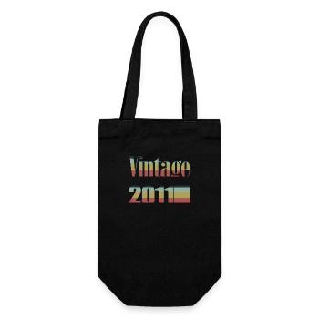 2011 Birthday 2011 Born In 2011 Birthday - Gift Bag for Bottles - black - Front
