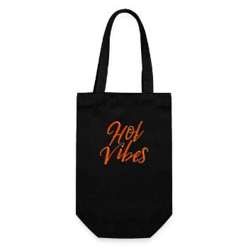 HOT VIBES - Geschenkbeutel für Flaschen - Schwarz - Vorne