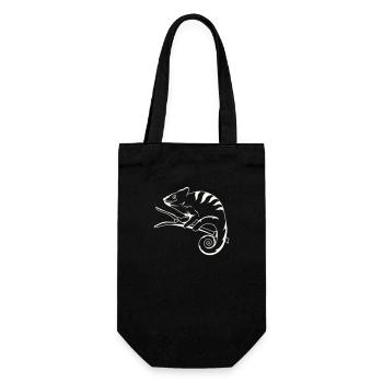 funny cameleon copy - Gift Bag for Bottles - black - Front