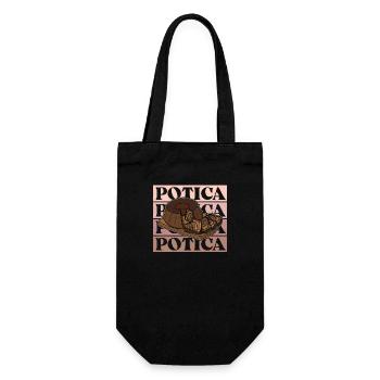 Potica Slowenien Kuchen Rollkuchen Bäcker - Geschenkbeutel für Flaschen - Schwarz - Vorne