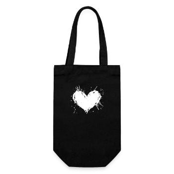 Symbole Coeur Cadeau Saint-Valentin - Sac à bouteille - noir - Devant