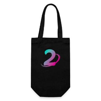 Number 2 multicolor - Gift Bag for Bottles - black - Front