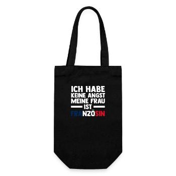 French French France - Gift Bag for Bottles - black - Front