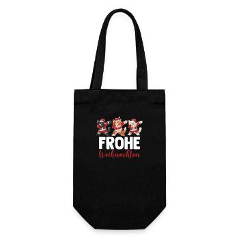 Père Noël Fête de Noël Noël Chats - Sac à bouteille - noir - Devant