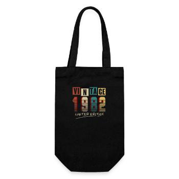 Jahrgang 1982: Limitierte Auflage - 43. Jubiläum. - Geschenkbeutel für Flaschen - Schwarz - Vorne