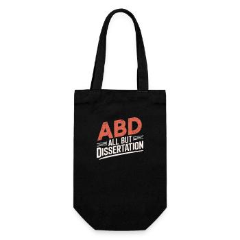 ABD All But Dissertation 9 - Geschenkbeutel für Flaschen - Schwarz - Vorne