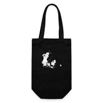 Denmark map frames real football - Gift Bag for Bottles - black - Front