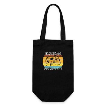 Level 25 abgeschlossen - Geschenkbeutel für Flaschen - Schwarz - Vorne