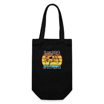 level 24 complete - Gift Bag for Bottles - black - Front