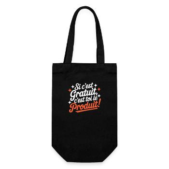 Si c'est gratuit c'est toi le produit ! - Sac à bouteille - noir - Devant