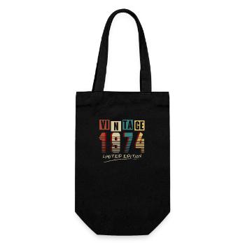 Vintage 1974: Limited Edition - 51st Anniversary. - Gift Bag for Bottles - black - Front