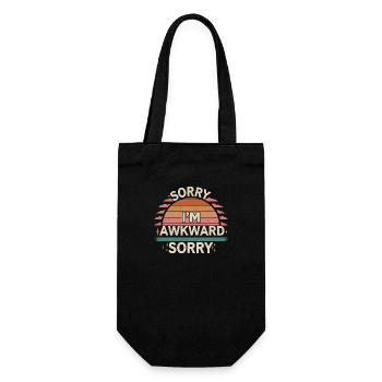 Sorry I'm Awkward Sorry 19 - Geschenkbeutel für Flaschen - Schwarz - Vorne
