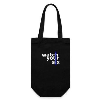 watch your six - Geschenkbeutel für Flaschen - Schwarz - Vorne