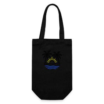 Summer Palm Trees Beach - Gift Bag for Bottles - black - Front