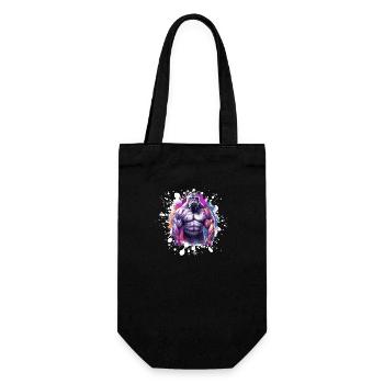 Bulldog Dog Muscles Bodybuilding - Gift Bag for Bottles - black - Front