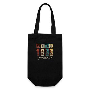 Vintage 1933: Limited Edition - 92nd Anniversary. - Gift Bag for Bottles - black - Front
