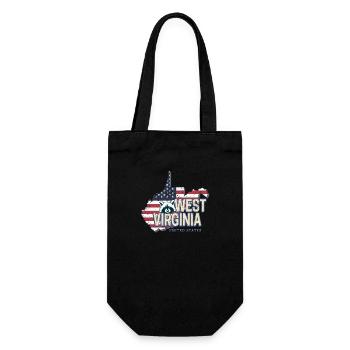 West Virginia United States USA Souvenir - Gift Bag for Bottles - black - Front