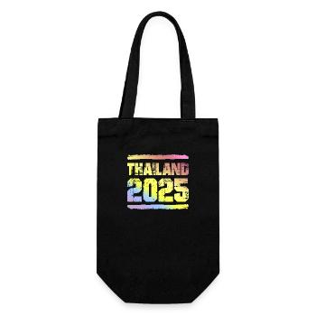Thailand 2025 Bunt - Geschenkbeutel für Flaschen - Schwarz - Vorne
