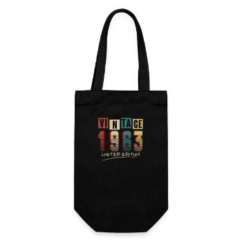 Vintage 1963: Limited Edition - 62nd Anniversary. - Gift Bag for Bottles - black - Front