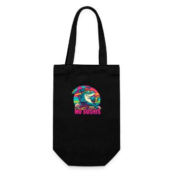 Shark at the Beach in No Worries Cool Mode - Gift Bag for Bottles - black - Front