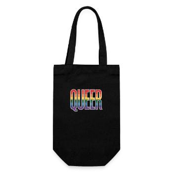 Queer - Logo arc-en-ciel queer cool - Sac à bouteille - noir - Devant
