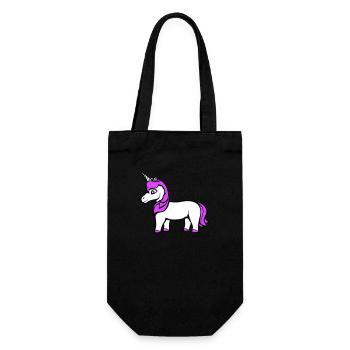 Licorne fille assez sympathique dessin animé cheval - Sac à bouteille - noir - Devant