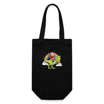 Père Noël Noël T-Rex dinosaure Dino - Sac à bouteille - noir - Devant