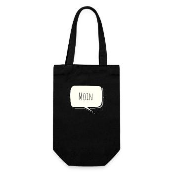 Moin - Geschenkbeutel für Flaschen - Schwarz - Vorne