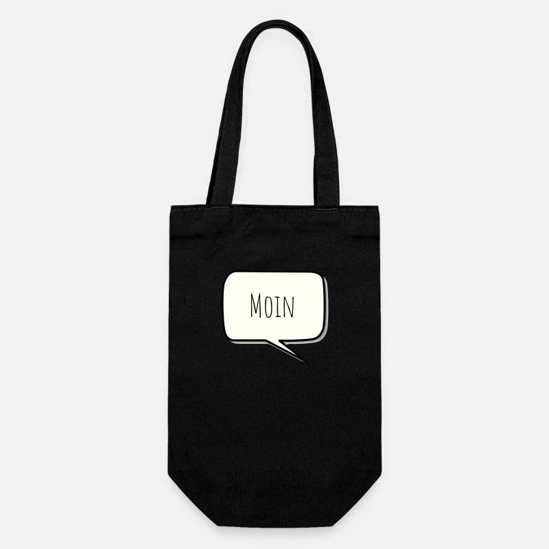 Moin - Geschenkbeutel für Flaschen - Schwarz