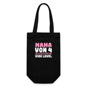 Mama Von 4 Kindern - Geschenkbeutel für Flaschen - Schwarz - Vorne