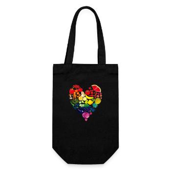 Vegan Heart Vegetable Fruit - Cooking Healthy Eating - Sac à bouteille - noir - Devant