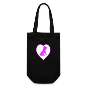 dog - Gift Bag for Bottles - black - Front