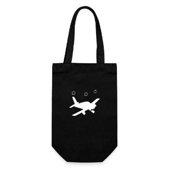 plane - Gift Bag for Bottles - black - Front
