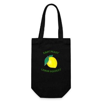 Easy Peasy Lemon Squeezy - Geschenkbeutel für Flaschen - Schwarz - Vorne
