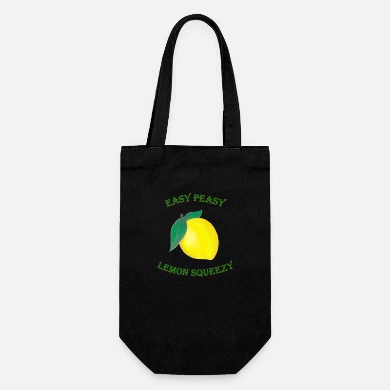 Easy Peasy Lemon Squeezy - Geschenkbeutel für Flaschen - Schwarz