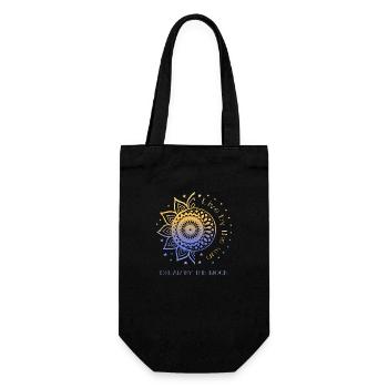 Live By The Sun Dream By The Moon Sonne Mond Boho - Gift Bag for Bottles - black - Front