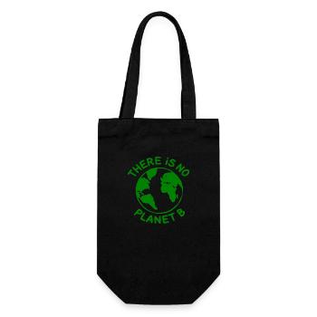 There is no planet B - Geschenkbeutel für Flaschen - Schwarz - Vorne
