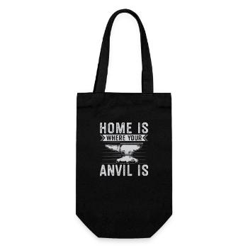 Anvil gift for blacksmith | Blacksmith Farrier - Gift Bag for Bottles - black - Front
