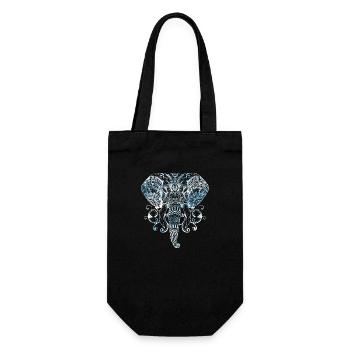 ELEPHANT MANDALA SPIRITUALITY GANESHA BUDDHISM - Gift Bag for Bottles - black - Front