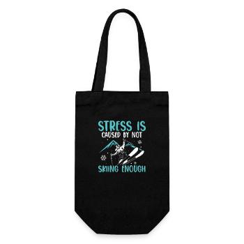 Apres-Ski Sayings | Ski Skier Winter Gifts - Gift Bag for Bottles - black - Front