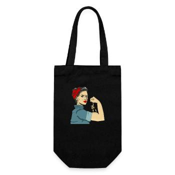 STRONG WOMEN - Gift Bag for Bottles - black - Front