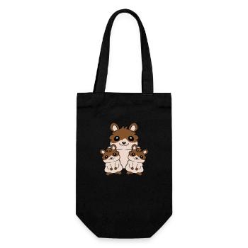 Happy Hamster Family Kids - Gift Bag for Bottles - black - Front