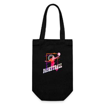 Basketball Basketballspieler Spieler Vintage Bunt - Geschenkbeutel für Flaschen - Schwarz - Vorne