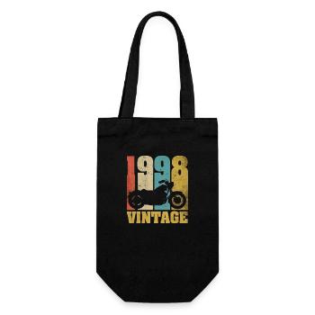 1998 Born birthday biker motorcycle gift - Gift Bag for Bottles - black - Front