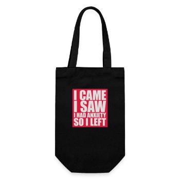 I had anxiety saying - Gift Bag for Bottles - black - Front