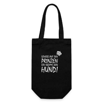 Dog Hund - Geschenkbeutel für Flaschen - Schwarz - Vorne