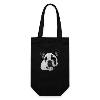 Bulldog français chien anglais 7 - Sac à bouteille - noir - Devant