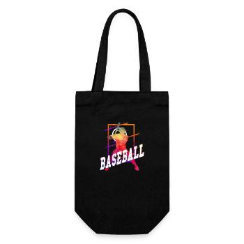 Joueur de baseball Joueur de baseball Vintage Coloré - Sac à bouteille - noir - Devant